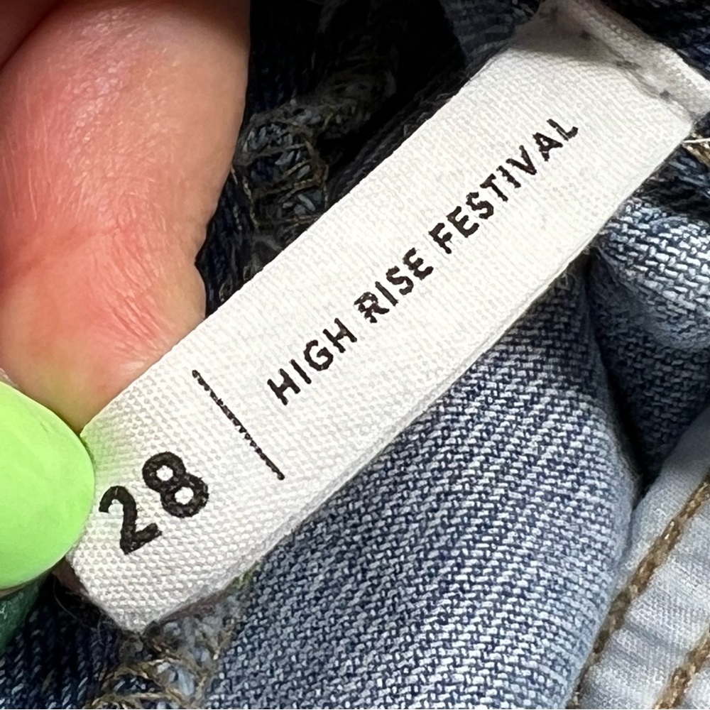 Pacsun High Rise Festival Distressed Cut Off Jean Shorts size 28 (Small, size 6) - Picture 10 of 13